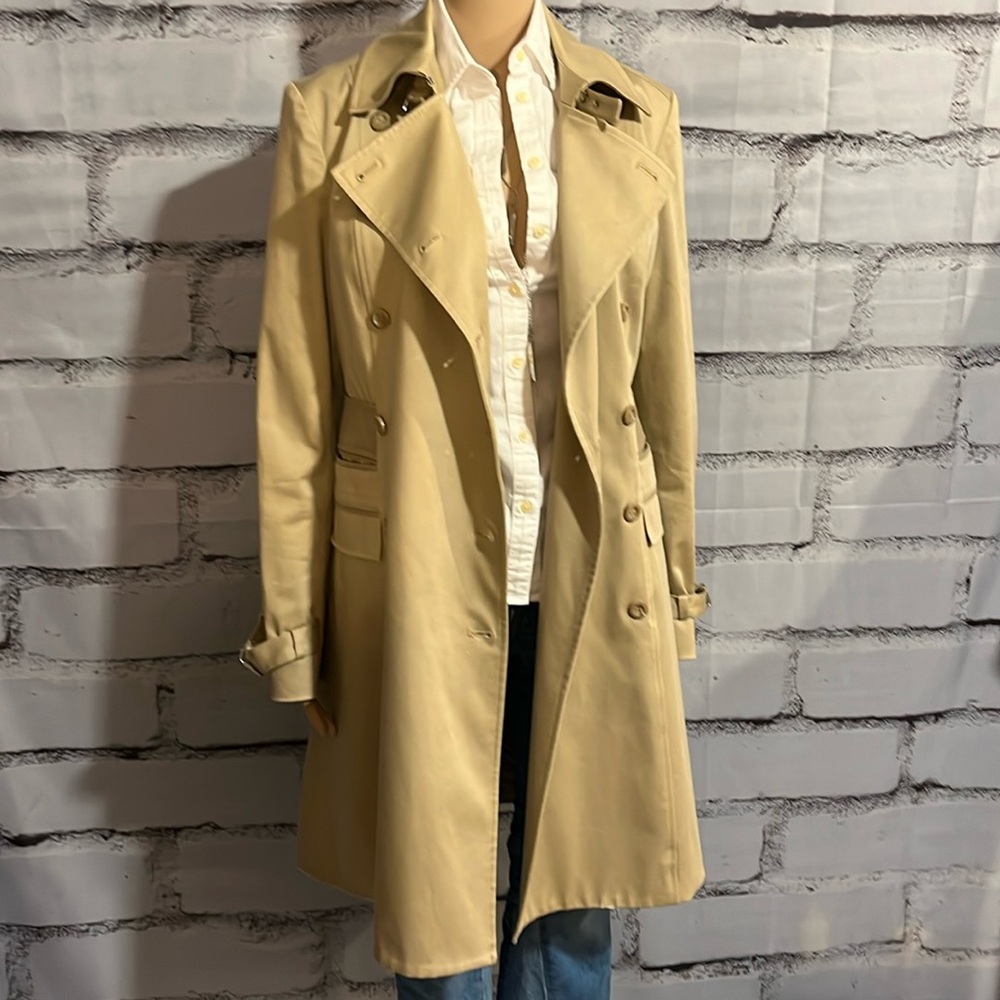 BEAUTIFUL NWOT Express Tailored Trench Coat SZ 4 - Picture 2 of 11